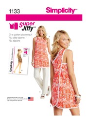 1133 SIMPLICITY SUPER JIFFY WRAP AROUND COVER UP, TUNIC, PANTS PATTERN 6-18 NEW